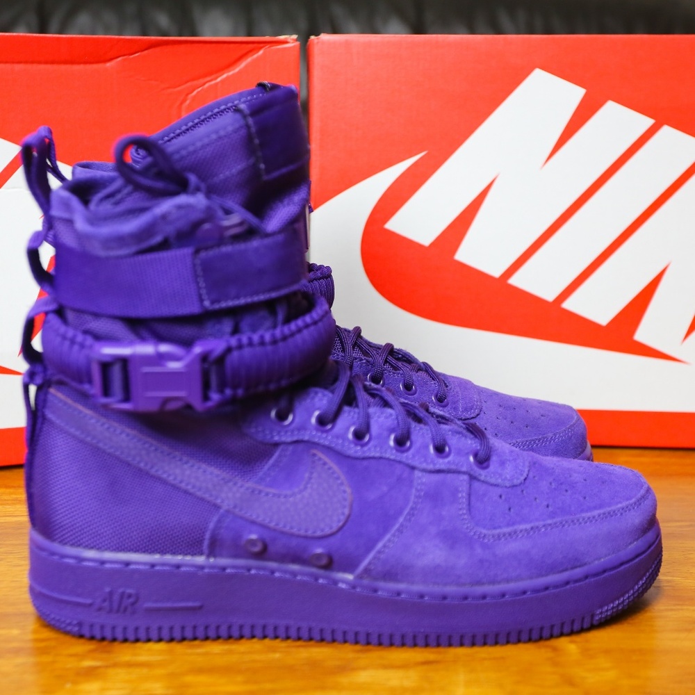 Nike SF AF1 Air Force 1 Boot High Purple 864024 5 - Picture 2 of 8